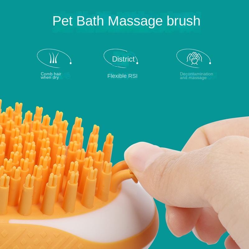 2-in-1 Dog & Cat Silicone Bath Brush - Tailiss