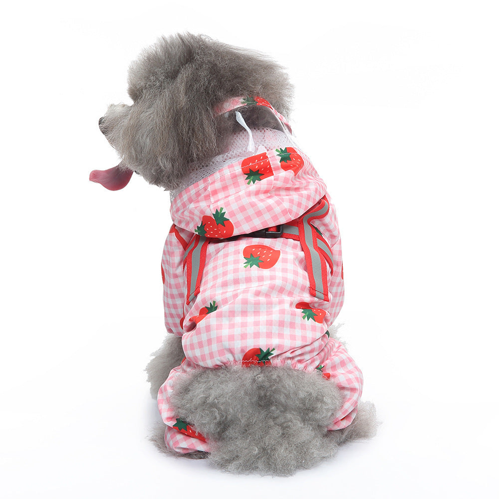 Waterproof Reflective Four-Leg Dog Raincoat – Universal, All Seasons