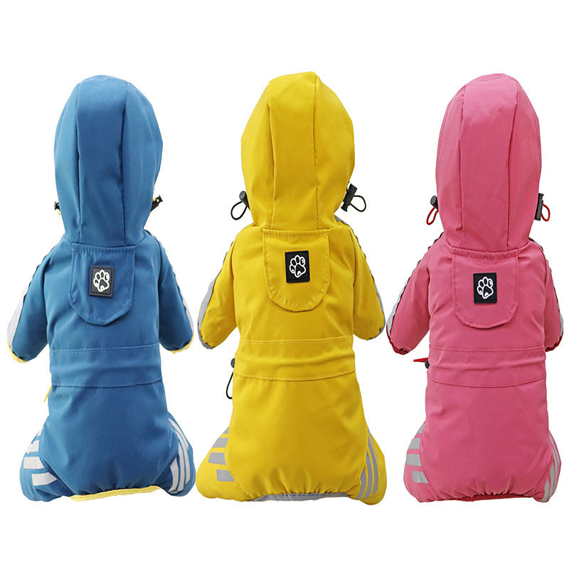 Full Coverage Waterproof Dog Raincoat with Leg Protection