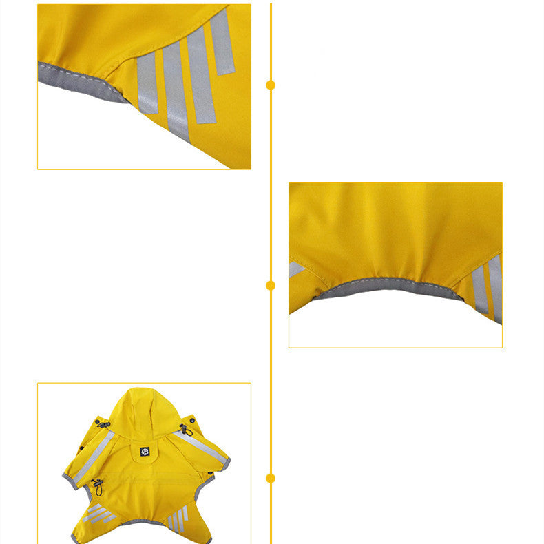 Full Coverage Waterproof Dog Raincoat with Leg Protection
