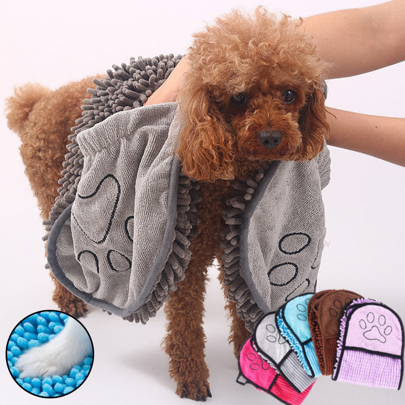 Quick-Dry Chenille Pet Towel - Tailiss