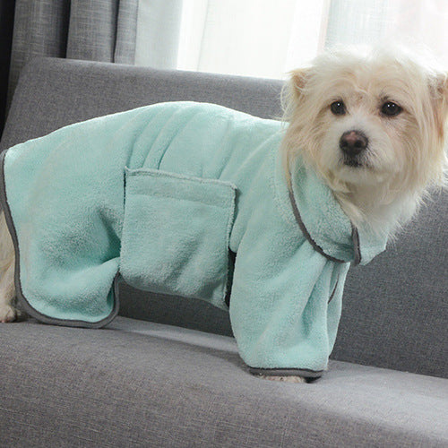Quick-Dry Microfiber Pet Bath Towel & Bathrobe