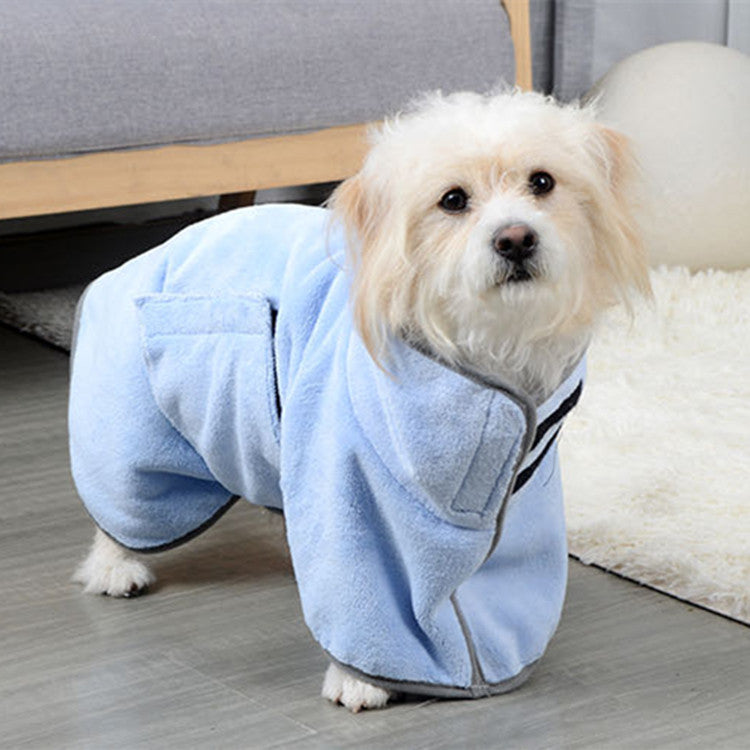 Quick-Dry Microfiber Pet Bath Towel & Bathrobe