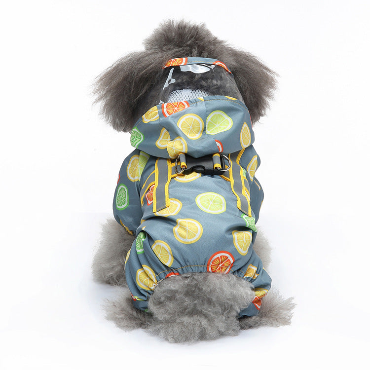 Waterproof Reflective Four-Leg Dog Raincoat – Universal, All Seasons