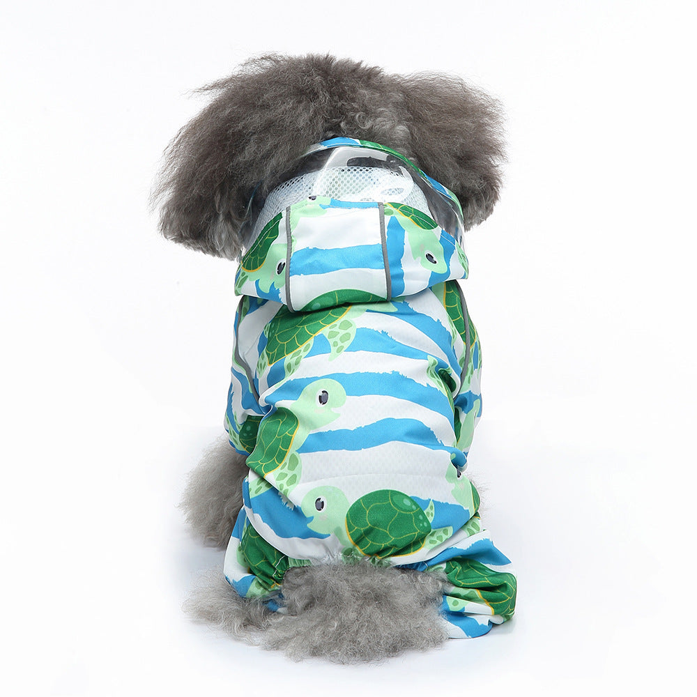 Waterproof Reflective Four-Leg Dog Raincoat – Universal, All Seasons