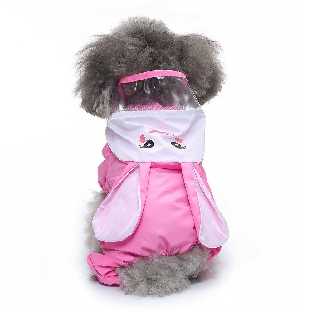 Waterproof Reflective Four-Leg Dog Raincoat – Universal, All Seasons