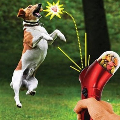 Pet Food Catapult Feeder Toy & Fun Treat Launcher