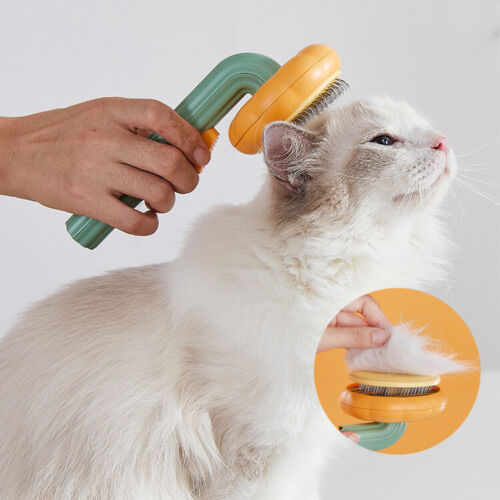 Pet Pumpkin Slicker Brush for Dogs & Cats - Self Cleaning