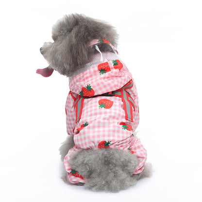 Waterproof Reflective Four-Leg Dog Raincoat – Universal, All Seasons
