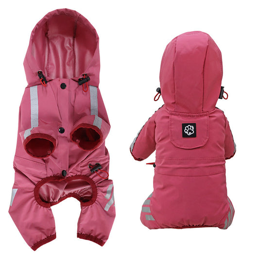 Full Coverage Waterproof Dog Raincoat with Leg Protection