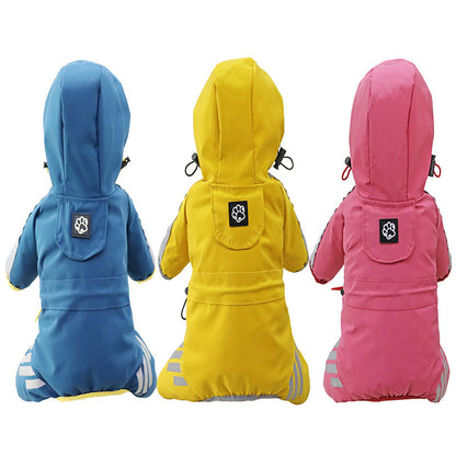 Full Coverage Waterproof Dog Raincoat with Leg Protection