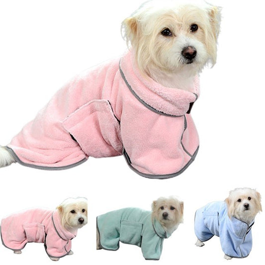 Quick-Dry Microfiber Pet Bath Towel & Bathrobe