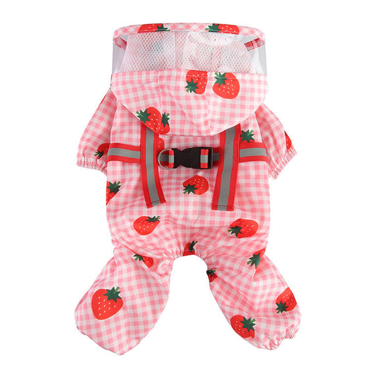 Waterproof Reflective Four-Leg Dog Raincoat – Universal, All Seasons