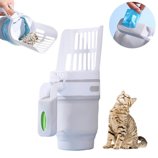 Cat Litter Scoop with Waste Bag Dispenser