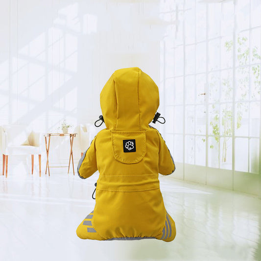 Full Coverage Waterproof Dog Raincoat with Leg Protection
