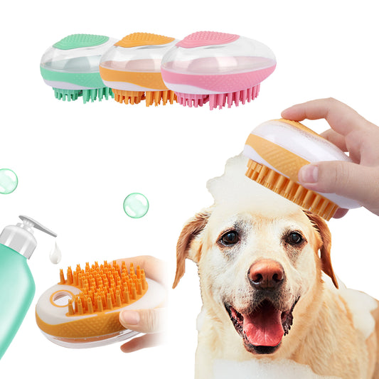 2-in-1 Dog & Cat Silicone Bath Brush - Tailiss