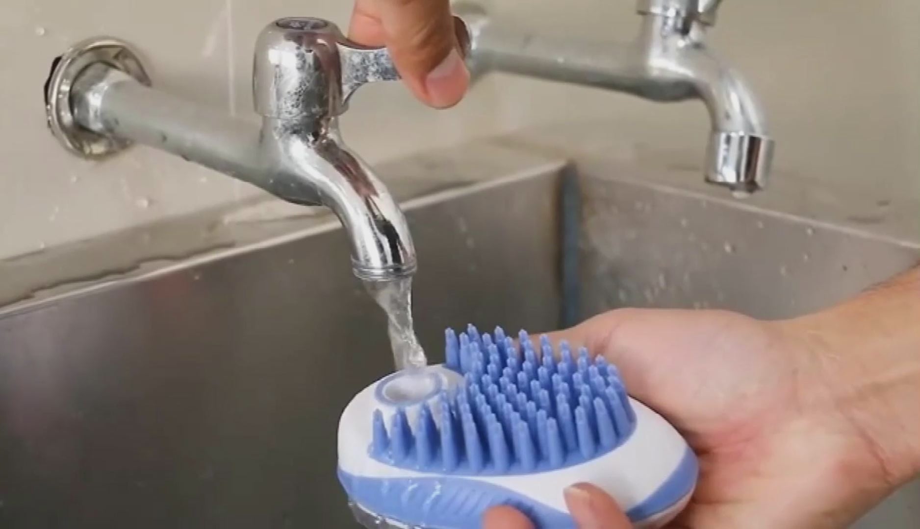 2-in-1 Dog & Cat Silicone Bath Brush