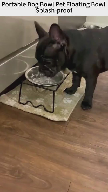 Portable No-Spill Floating Dog Water Bowl